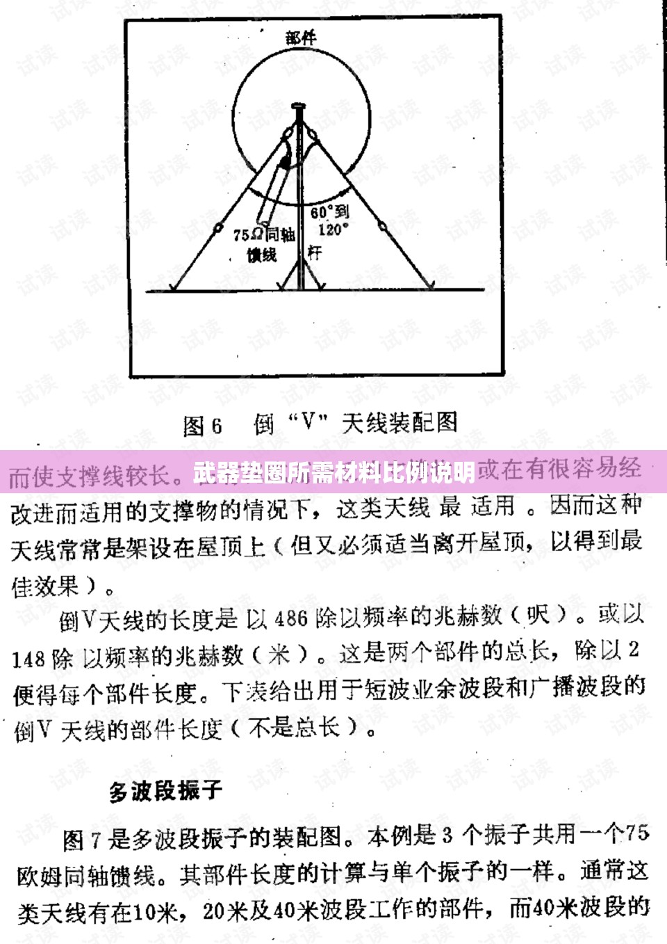 武器垫圈所需材料比例说明