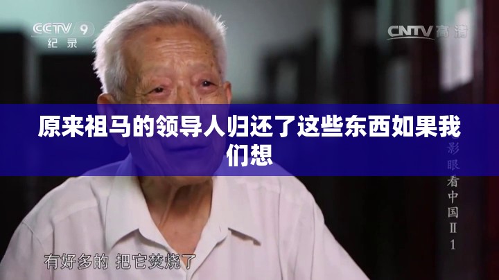 原来祖马的领导人归还了这些东西如果我们想